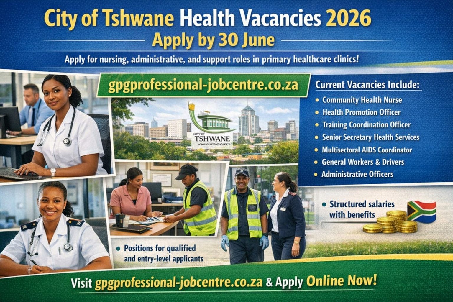 City of Tshwane Health Vacancies 2026 – Apply by 30 June